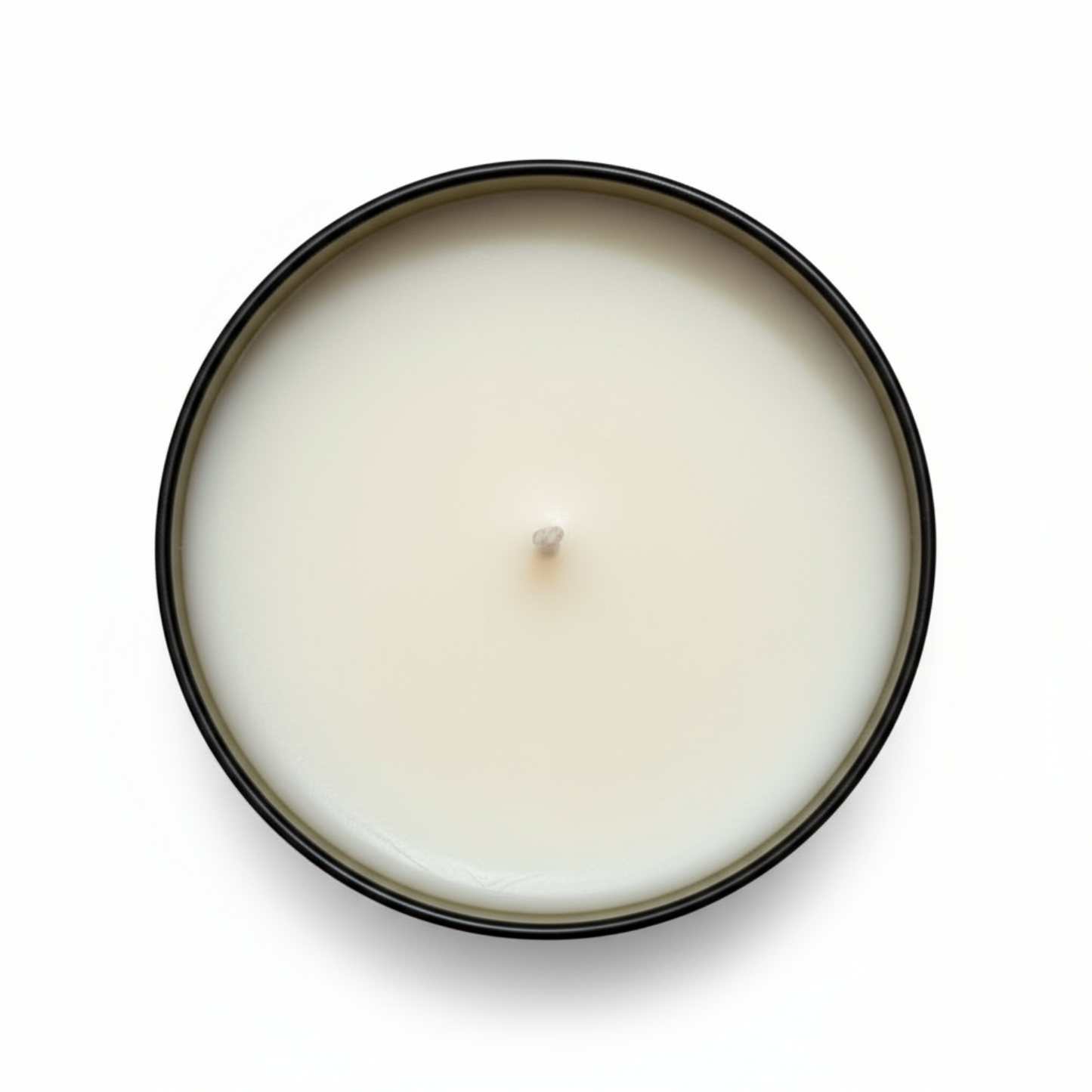 White candle Birds Eye view with dulce de leche fragrance