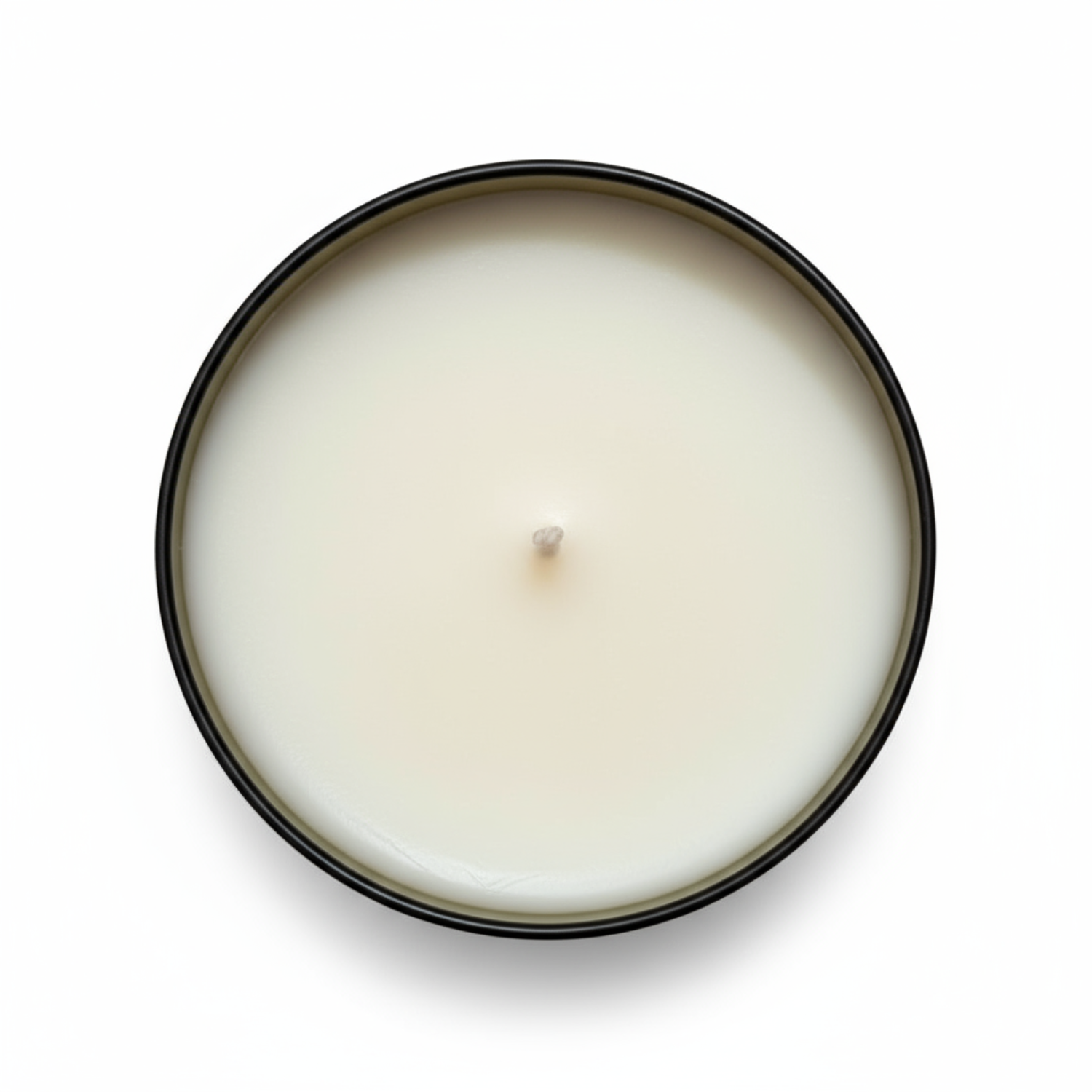 White candle Birds Eye view with dulce de leche fragrance