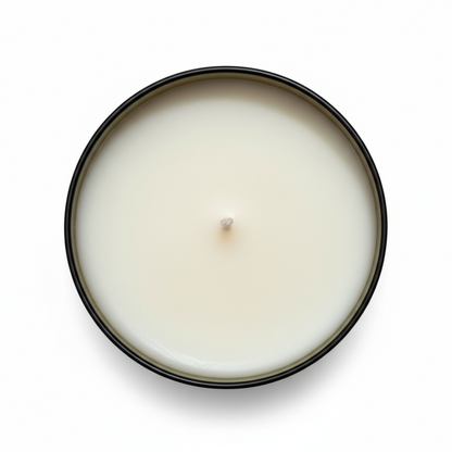 White candle Birds Eye view with dulce de leche fragrance