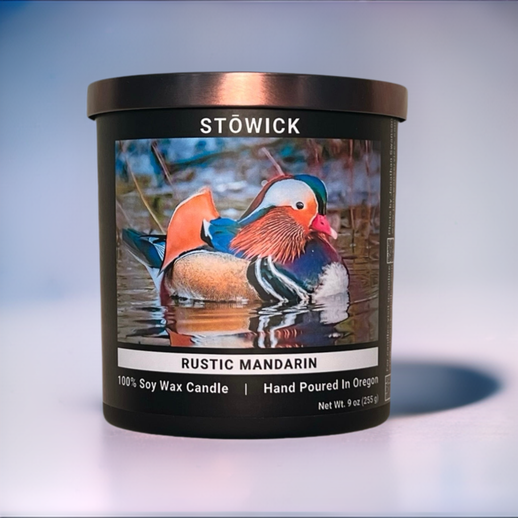 Rustic Mandarin soy wax candle by Stowick