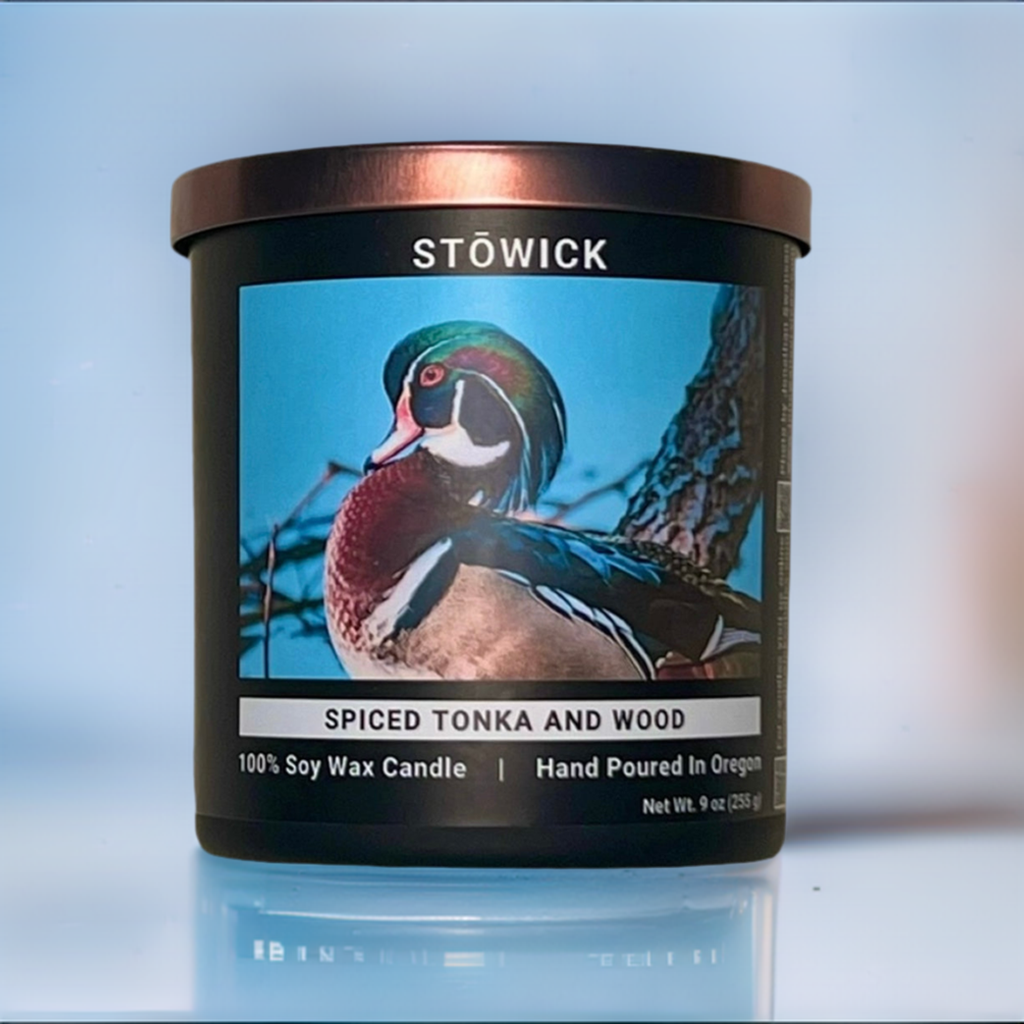 Spiced Tonka and Wood soy wax candle by Stowick