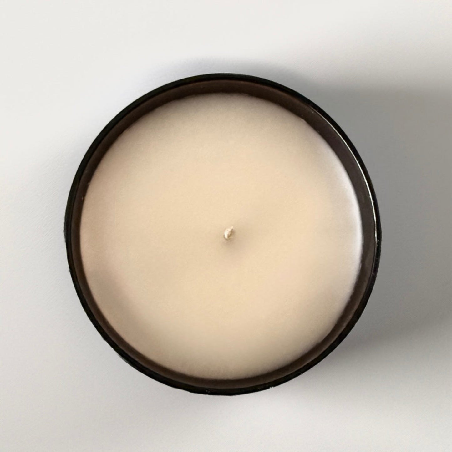 a birds eye view of a dulce de leche candle