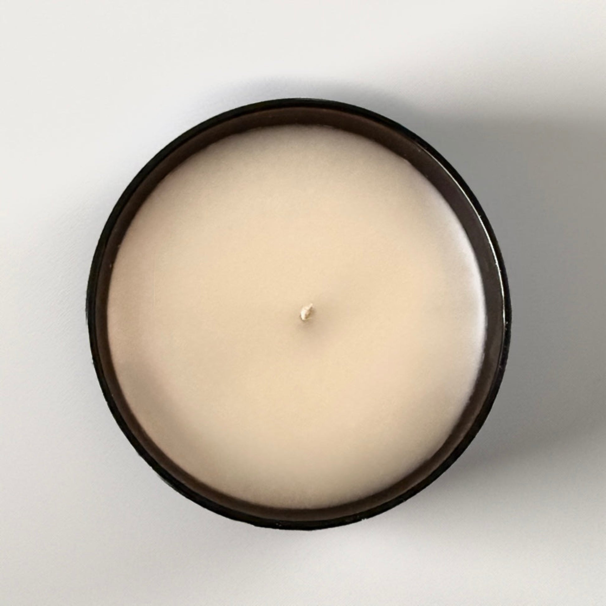 a birds eye view of a dulce de leche candle